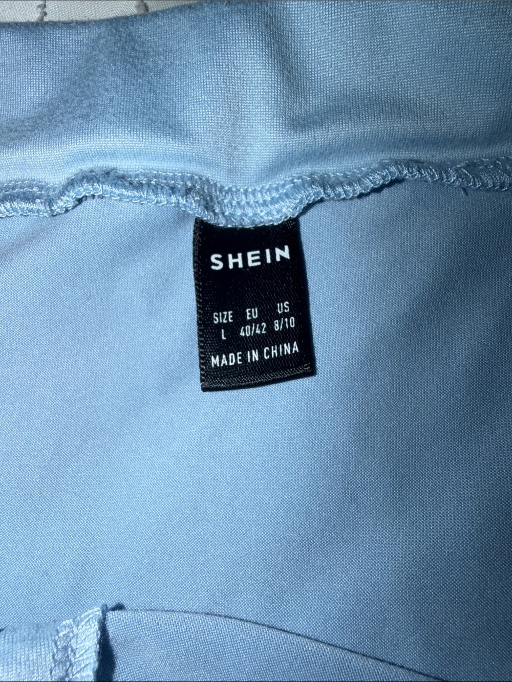 SHEIN Sky Blue Ruched Drawstring Mini Skirt - Picture 3 of 3